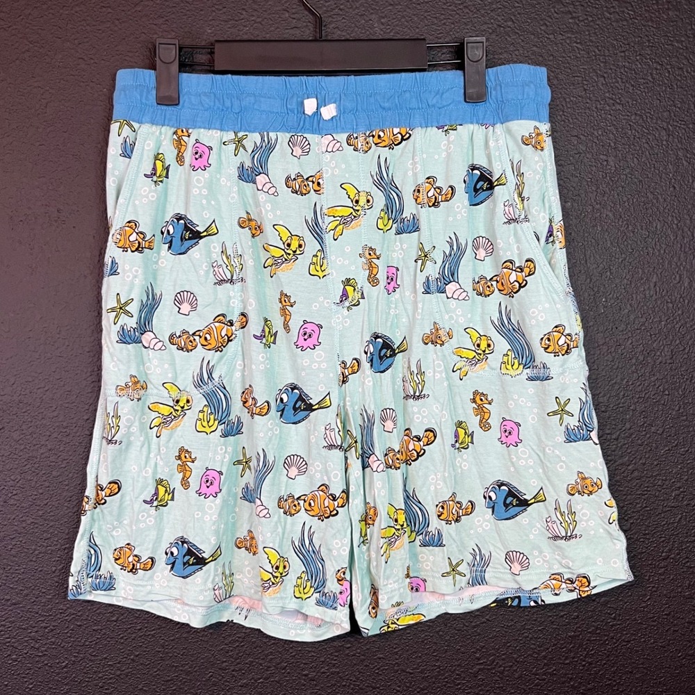 Little Sleepies Disney Finding Nemo Bamboo Pajama Shorts Lounge Womens Large